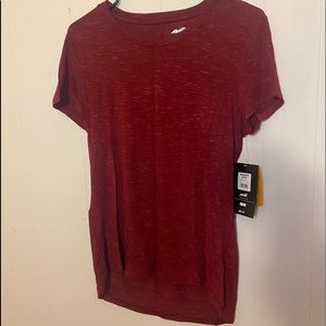 Maroon athletic shirt